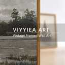 VIYYIEA Vintage Nature Large Framed Wall Art, View of Hilly Paintings Art Decor Aesthetic, Canvas Print Artwork, Hilly Landscape Wall Pictures for Bedroom Bathroom Office, 24X36 Inch