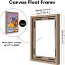 Americanflat 12x16 Canvas Floating Frame with Adhesive Strips Included - Vertical and Horizontal Floating Frame for Artwork - Canvas Frames for Wall Display - Oak