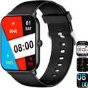 Smart Watch for Men Women Answer/Make Calls and Message Reminder, Fitness Watch 1.85" HD Touch Screen, 100+ Sports Modes/Heart Rate/Sleep Monitor, Activity Trackers for iOS/Android,Black
