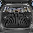 SUV Air Mattress Double-Sided Flocking Car Mattresses for Car Bed, Travel Camping Sleeping Bed with Air Pump 2 Pillows