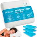 Cervical Pillow for Neck and Shoulder Pain Relief Memory Foam Orthopedic Contour Pillow Ergonomic with Adjustable Height Support for Side Back and Stomach Sleeper with Breathable Washable Pillowcase