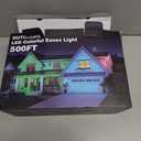 500FT Permanent Outdoor Lights Waterproof with Smart App Control Remote,DIY Scene Modes,Music Sync hronization,Eaves Lights for Garden Decor,Deck,Christmas (RGB (Red, Green, Blue))