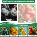 Bird Netting for Garden Protection, Fruit Tree Netting Bag with Zipper & Drawstring 2 Pack 5.3x6.6 Ft Reusable Garden Insect Netting Pest Barrier Mesh Cover for Vegetables,Bushes,Flowers and Plants