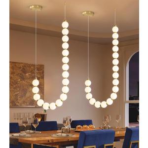 1 Ring Modern Chandeliers Acrylic Balls Ceiling Pendant Lighting LED Dimmable Light for Living Room Foyer Dining Room Entryway Adjustable Hanging Lights Gold