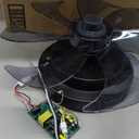 ZMISHIBO Ceiling Fans with Lights and Remote, 19.7'' Low Profile Ceiling Fan, 3000-6000K Dimmable Modern Flush Mount LED Fan Light, 6 Wind Speeds, Black Fandelier Ceiling Fans for Bedroom