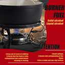 Artestia Cast Iron Fondue Pot Set for Cheese & Chocolate, Fondue Set for 6 with Burner & 6 Forks, Swiss Fondue Pot for Party, Family & Gift, Black