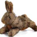 ALL FOR PAWS Squeaky Dog Toys, Dog Stuffed Animal Toys, Plush Toy for Small Medium Large Dogs, Puppy Chew Toy with Squeaker, Brown Rabbit-S (Small (Pack of 1))