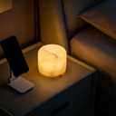Marble Lamp Night Light Touch Bedside Table Lamp for Bedroom,Type-C Rechargeable Small Desk Bedside Small Lamps,Eye Caring Dimmable LED Ambient lamp (Eastern Jade Glow)