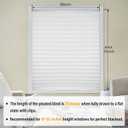 6 Packs Cordless Pleated Light Filtering Window Shade 36 in x 72 in Easy to Cut and Install, White, Paper Blinds with 12 Clips