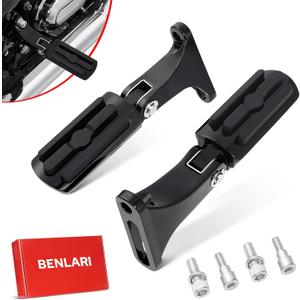 Benlari Passenger Foot Pegs, Passenger Mini Footboard Footpegs Fit for Harley Davidson Touring Road King Electra Glide Road Glide Street Glide 1993-2024 (Black)