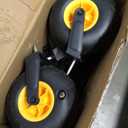 Beach Wagon with Big Wheels for Sand, Heavy Duty Harder Sand Collapsible Folding Wagon with All-Terrain 9" Pneumatic Balloon Tires, Utility Wagon for Garden Sports Camping Outdoor Activities (Black)