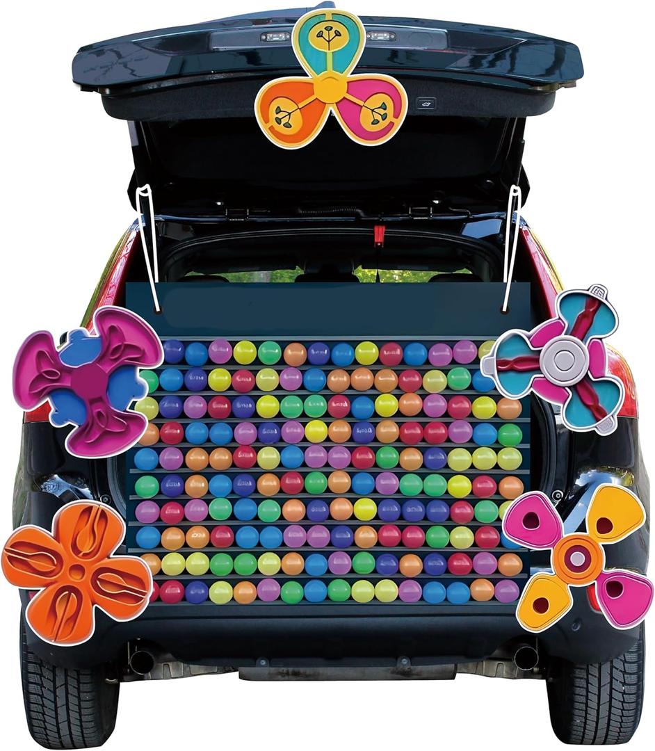 3 x Halloween Trunk or Treat Car Decoration Kit, SUV Archway Garage Decor, Outdoor Entrance Window Decorations (Mind)