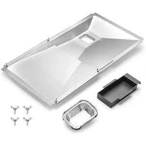 Drip Pan fits Nexgrill Parts, Adjustable with Drip Tray Suitable for Dyna Glo, Kenmore BHG, Grill Master, Backyard, Universal Drip Tray for 3/4/5 Burner,Grease Tray for Charbroil Expert Gas Grill