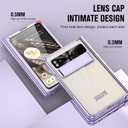 Pixel Fold Case, Clear PC Hinge Protection Case with Kickstand, Compatible with Google Pixel Fold 2023 (Purple)