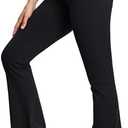 THE GYM PEOPLE Women's Crossover High Waist Flare Workout Leggings Bootcut Bell Bottom Yoga Pants with Tummy Control , Size Small
