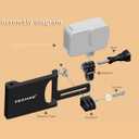 Aluminum Alloy Gimbal Splint Adapter Plate Updated Version Compatible for DJI MOZA/GPRO Series/EKEN Action Camera Stabilizers Action Camera Selfie Handle