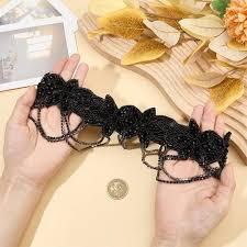 Black Plastic Jewels Headband