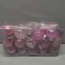 Christmas Ball Ornaments Shatterproof Clear Large Plastic Hanging Ball Decorative Baubles Set with Stuffed Delicate Decorations (Multi-Size, Pink)