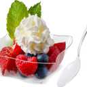 Lawei 100 pack 5 oz Mini Dessert Cups with Spoons - Mini Dessert Plates Disposable Bowls for Chocolate Desserts, Appetizers, Dessert Samplers, Dessert Shot Glasses & More