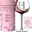 2 x Personalized Monogram Gifts for Women - Customized Initial A-Z Wine Glass, Unique Birthday Wine Gifts for Friend, Her, Mom, Wife, Sister, Daughter - 16oz Elegant Custom Stemmed Glassware (Letter H)