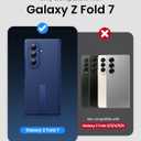 BXYJY for Samsung Galaxy Z Fold 7 Case with Stand, Compatible with MagSafe, Front Screen Protector, Camera & Hinge Protection, Slim Rugged Full Body Magnetic Phone Case for Samsung ZFold 7, Blue