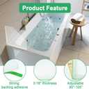 2 PCS Shower Corner Water Guard 10" x 10" Self Adhesive Splash Guard for Bathtub Acrylic Bathtub Splash Guard to Keep Water in Shower