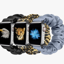 Tiptops 3 Packs Compatible with Apple Watch Bands Scrunchies 38mm-49mm Women Cloth Pattern Printed Fabric Wristbands Straps Elastic for iWatch Ultra 2 Series 10/9/8/7/6/5/4/3/2/1/SE