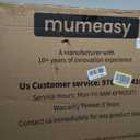 Mumeasy 29.6-46" Baby Gate for Stairs, Pressure Mounted Dog Gate for Doorways, Auto Close Pet Gate for Indoor Use, Extra Wide Child Gate with Walk Thru Door White, Mom's Choice Awards Winner