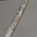 Beige Floral Wallpaper Peel and Stick, White Flowers Contact Paper, Vintage Botanical Boho Wall Paper Waterproof Self Adhesive Removable for Room Shelves Cabinet Drawer Table Decor 17.5" x 118"