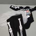 IWALUE Newborn Baby Girls Skeleton Costume Outfit Funny Halloween Skull Tulle Skirt Romper Pants Set, Size 3-6 Month