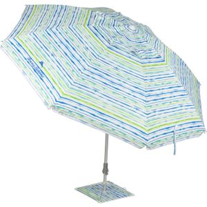 Tommy Bahama ANCHORX Adjustable Beach Umbrella Base System with Sand Anchor and Carrying Bag, SPF 50+ Protection Portable Outdoor Market Umbrella, 8FT