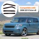 Rain Guards Compatible with 2008-2015 Scion xB, Tape-On Side Window Visor Wind Deflector Vent Visors Car Accessories 4pcs