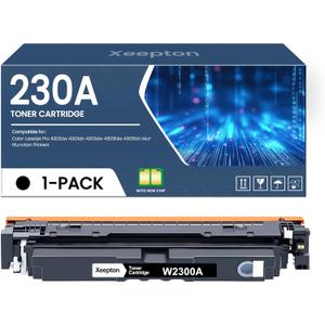 230A Black Toner Cartridge (with Chip) Replacement for HP W2300A 230A Toner for Color Laser Pro 4203dw 4203dn 4303dw 4303fdw 4303fdn Multifunction Printer, 1-Pack 230A Toner Cartridge Kit
