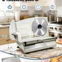 Electric Meat Slicer for Home 200W, 2 Blades, Adjustable Thickness, 0-15mm