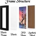 6 Sets 17x22 Picture Frame, Frames for 17 x 22 Canvas Collage Photo Poster Certificate Wall Gallery, High Transparent Horizontal Vertical Black 17 by 22 Inches