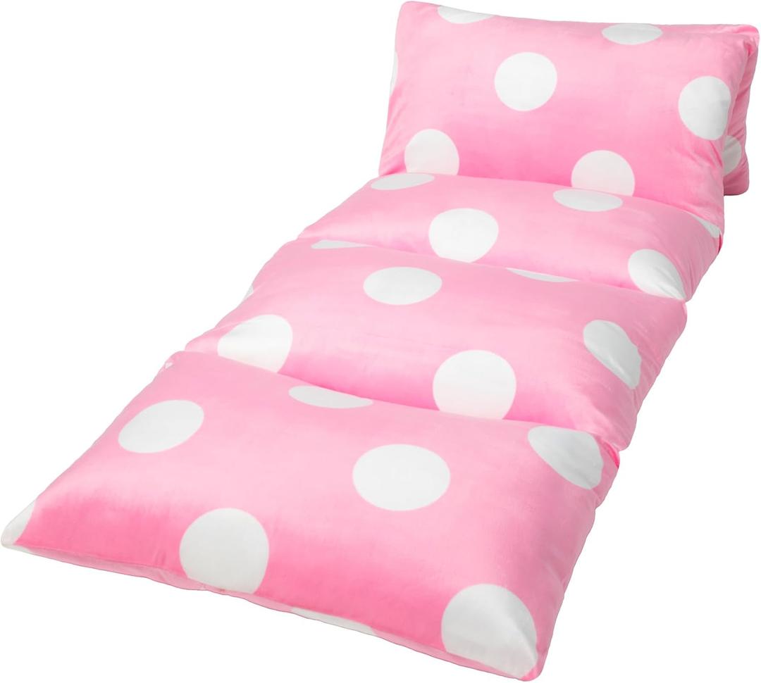 Butterfly Craze Floor Pillow Case, Mattress Bed Lounger Cover, Polka Pink, Queen Size - Cozy Seating Solution for Kids & Adults, Recliner Cushion, Perfect for Reading, TV Time (Pillow Not Included)