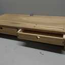 KIRIGEN Wood Monitor Stand with 2 Drawers, Solid Wood Computer Monitor Riser for Desk, Desktop Organizer Shelf with Cable Management, Pen Slots, Brown, No Assembly PMJ-DBR