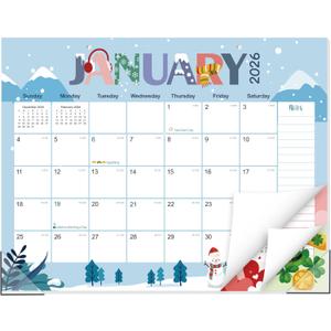 GuassLee Desk Calendar 2026-2027 Large 22" x 17" Desktop/Wall Monthly Calendar 18-Month School Year Planner Covers January 2026 to June 2027 with Julian Date&Notes for Easy Organizing
