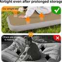 HotMax 4" Drop Stitch Air Mattress, Leak-Proof Inflatable Sleeping Pad with Hand Pump, Firm Support Portable Blow up Bed for Camping, Car, Travel&Guests, Exceptional Air Retention (75"*51.2"), Full