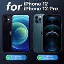 TAURI for iPhone 12 Case/iPhone 12 Pro Case, Compatible with Magsafe [Yellowing Resistant] with Screen Protector, Military-Grade Protection, Slim Magnetic Phone Case, Black