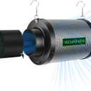 MELONFARM 4 Inch Air Carbon Filter Smelliness Control with Australia Virgin Charcoal, Odor Removal Carbon Filter for Grow Tent, Inline Fan, Hydroponics, Pre-Filter Included, Insulated Flange 4" x 11"