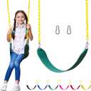 Jungle Gym Kingdom Swing for Outdoor Swing Set - Pack of 1 Swing Seat Replacement Kit with Heavy Duty Chains - Backyard Swingset Playground Accessories for Kids (Green)