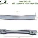 W10210887 Microwave Door Handle Compatible with Whirlpool W10210887 Door Handle Replaces PS2342205 1472205 AP4364907 EAP2342205