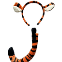 Kids Plush Farm, Mythical, Woodland and Zoo Animals Headband Ears & Tail Costume Set (Choose Style)