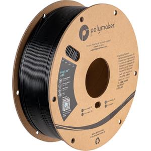 Polymaker ABS Filament 1.75mm Black 3D Printer Filament 1.75mm Heat Resistant 1kg - PolyLite ABS 3D Printing Filament 1.75mm, Strong & Durable, Dimensional Accuracy +/- 0.03mm
