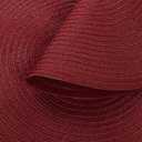 SHACOS Round Placemats Set of 6 for Dining Table 15 inch Round Braided Place Mats Washable Non Slip Kitchen Table Mats, Burgundy