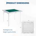 Garvee 35" Mahjong Table 4Player Folding Card Table w/Cup Holders &Tray