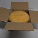 Wimarsbon Storage Ottoman, Modern Round Footrest with Soft Padded Seat, Teddy Velvet Footstool with Wood Legs, Accent Small Table or Plant Stand for Hallway, Living Room (Brilliant Yellow)