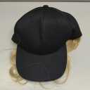 S-Noilite 16" Baseball Cap with Hair Baseball Hats with Hair Attached Curly Wavy Cap Wig with Hair Extensions Adjustable Culry Baseball Hat Wig for Women (16" -Curly, Sandy Blonde & Bleach Blonde)