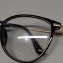 Gaoye Blue Light Blocking Glasses - Trending Round TR90 Frames, Metal Arms, UV400 Protection - Matching Soft Case (*1-light Black Frame/Transparent Lens)